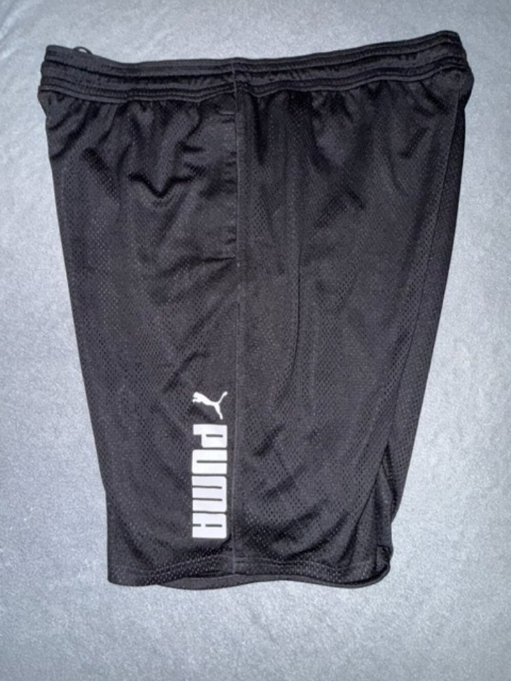 PUMA Mesh Athletic Shorts Men’s XXL Black Drawstring Basketball Gym - Picture 2 of 7